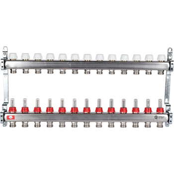 STOUT SMS 0917 000013 Коллектор из нержавеющей стали с расходомерами 13 выходов