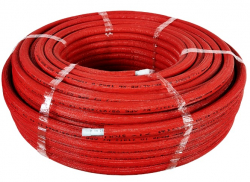 STOUT PEX-b/AL/PEX-b 16х2,0 (бухта 100 м) Труба металлопластиковая в теплоизоляции 6мм, красная