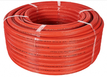 STOUT PE-Xa/EVOH 20х2,8 (бухта 100м) серая в теплоизоляции (красная) Труба из сшитого полиэтилена с кислородным слоем, универсальная