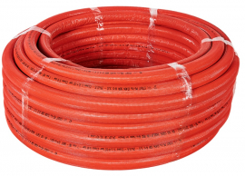 STOUT PE-Xa/EVOH 25х3,5 (бухта 50м) серая в теплоизоляции (красная) Труба из сшитого полиэтилена с кислородным слоем, универсальная