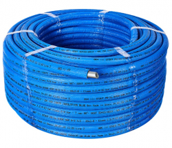 STOUT PE-Xa/EVOH 20х2,8 (бухта 100м) серая в теплоизоляции (синяя) Труба из сшитого полиэтилена с кислородным слоем, универсальная