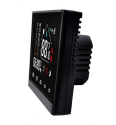 STOUT STE-3002 Терморегулятор теплого пола 16А, черный (TFT-дисплей, датчик NTC 10К 3м)