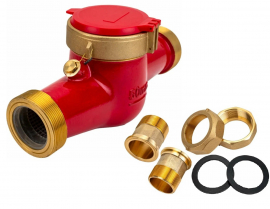 Эко-М Э-50У-300-СК Счётчик воды многоструйный универсальный Экомера-50Ч (чугунный, антимагнитный, с КМЧ) Ду50, L300