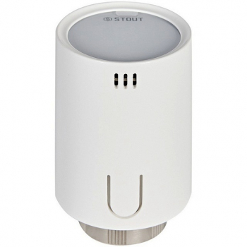 STOUT STE-2070-703011 (ЖК-дисплей, белая) Умная термостатическая головка Zigbee