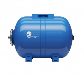 Wester Premium WAO 50л, 10 бар (нерж. контрфланец) Гидроаккумулятор со сменной мембраной, горизонтальный WAO50P