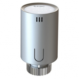 STOUT STE-2070-703011 (ЖК-дисплей, серая) Умная термостатическая головка Zigbee