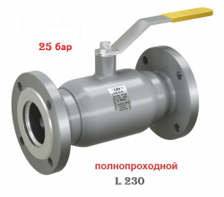 LD КШ.Ц.Ф.100.025.П/П.02 (полнопроходной, сталь 20, L230) Кран шаровой фланцевый Ду100 Ру25, с рукояткой