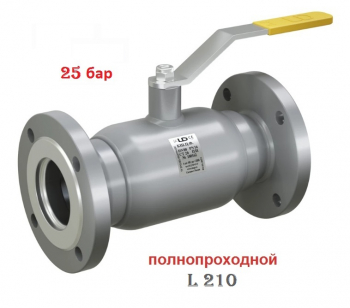 LD КШ.Ц.Ф.080.025.П/П.02 (полнопроходной, сталь 20, L210) Кран шаровой фланцевый Ду80 Ру25, с рукояткой
