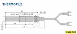 SIT 0.940.002 Термогенератор милливольтовый для газовых клапанов Sit 820 NOVA mV