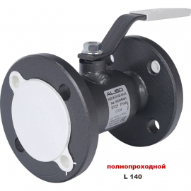 ALSO КШ.Ф.П.025.40-01 (полнопроходной, сталь 20, L140) Кран шаровой фланцевый Ду25 Ру40, с рукояткой